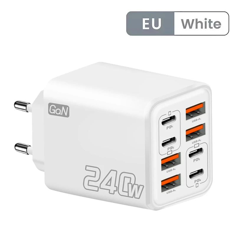 240W USB C Charger 8 in 1 Adapter