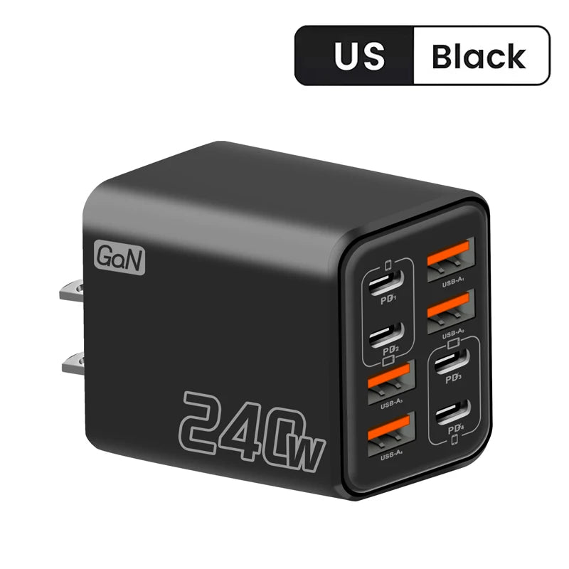 240W USB C Charger 8 in 1 Adapter