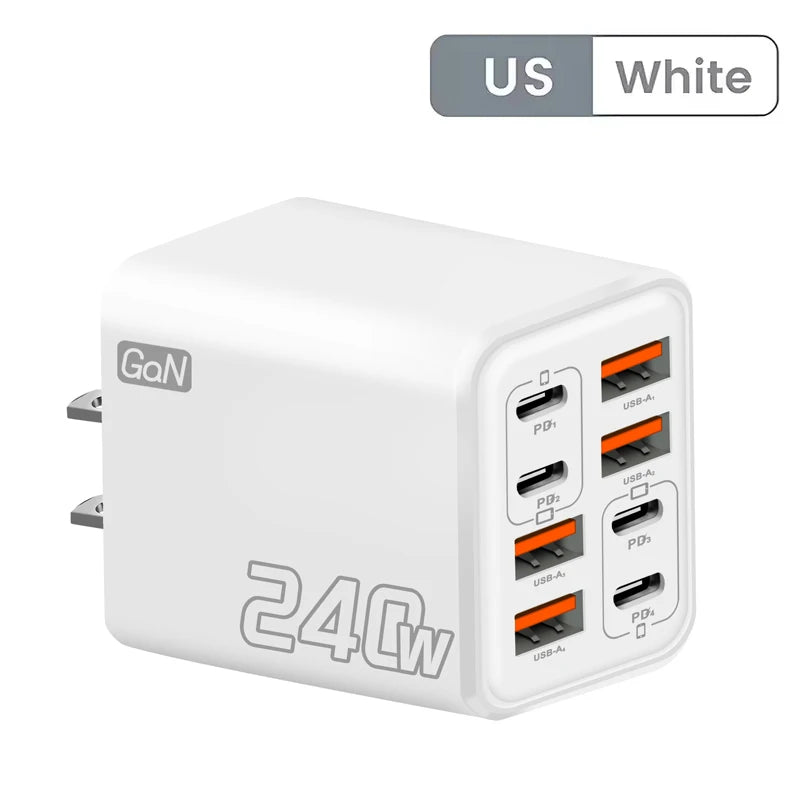 240W USB C Charger 8 in 1 Adapter