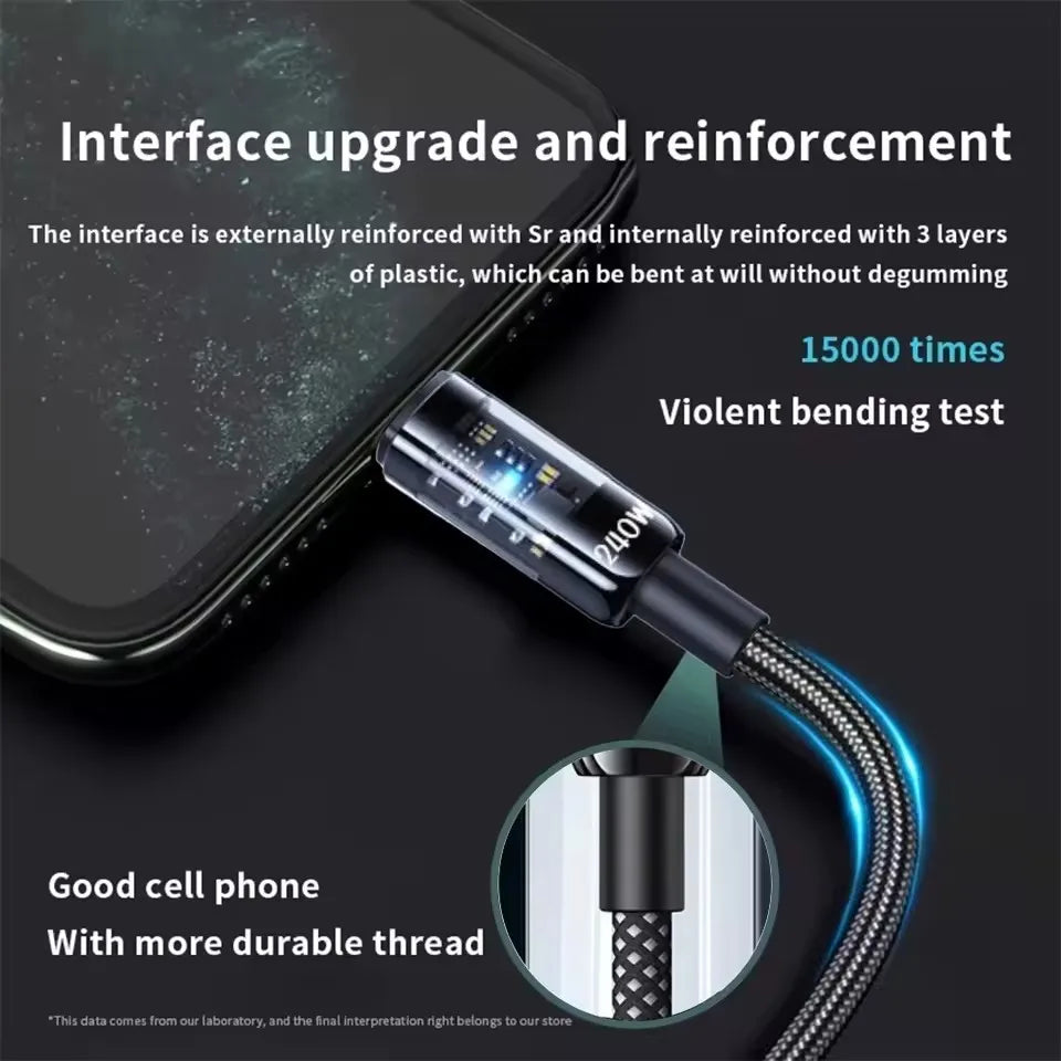 240W USB Type C Cable